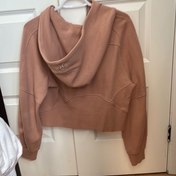 Pink Long Sleeve Cropped Hoodie lululemon scuba - Picture 1 of 5